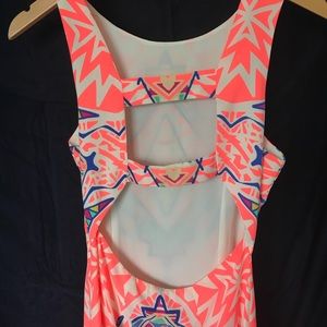 Gianni Bini Bright Maxi Dress, Open back